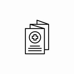 medical brochure information icon sign vector