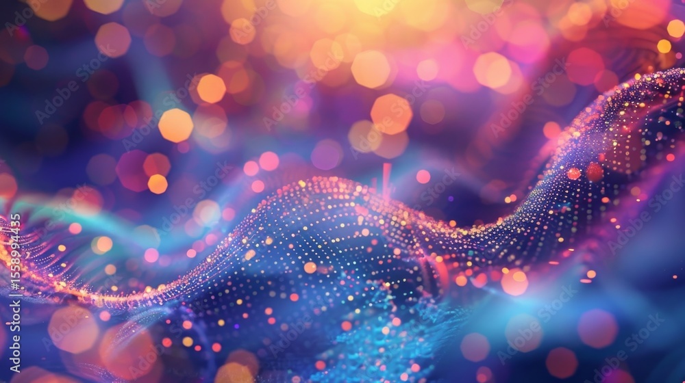Poster a seamless blend of art and analytics with abstract imagery highlighting the everchanging landscape 