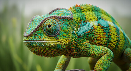 Fototapeta premium chameleon on a branch