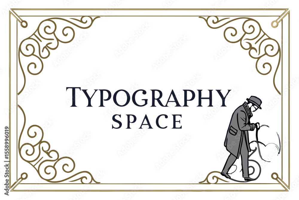 Poster typography space in modern layout framed with cla