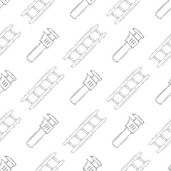 Obraz premium construction pattern. construction tool seamless pattern. doodle construction seamless pattern. construction tool background