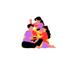 Rakhsha  Bandhan Festival illustration Rakhi Celebration design.