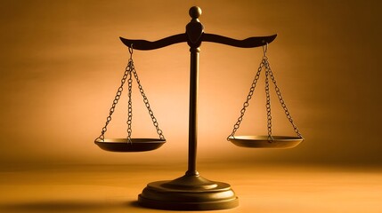 Ancient Bronze Scales of Justice Law Symbol