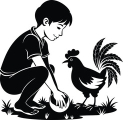 A diverse collection of stylized chicken illustrations