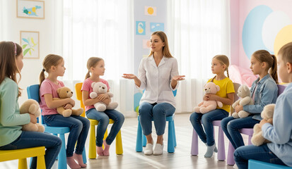 Nurse assisting a child patient with oxygen mask in a hospital room.