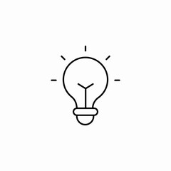 bright idea bulb icon sign vector