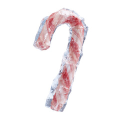 Frozen Candy Cane J Hook - Christmas Sweet Treat in Ice