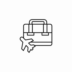 business travel luggage icon sign vector