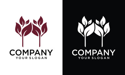 Creative Abstract tree company logo template