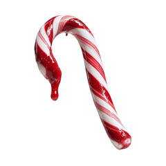 Melted Candy Cane with Bright Green and Blue Transparent background