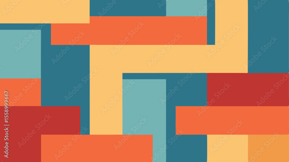 Poster abstract geometric composition in warm earth tones with transparency for versatile design uses