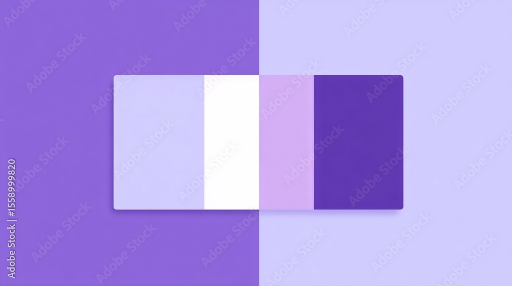 Aufkleber minimalist geometric abstract background with three overlapping rectangles in shades of purple and w