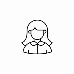 female user profile icon sign vector