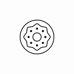 glazed donut sprinkles icon sign vector