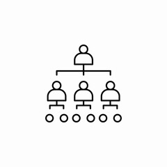 hierarchical team structure icon sign vector