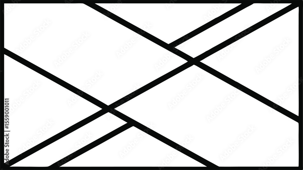 Poster abstract geometric composition with bold lines and transparent background suitable for design