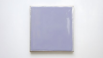 Fototapeta premium Abstract Lavender Painting Minimalist Silver Frame Modern Art