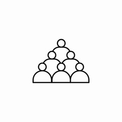 people pyramid group icon sign vector