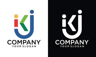 Creative Alphabet letters Initials Monogram logo IJK