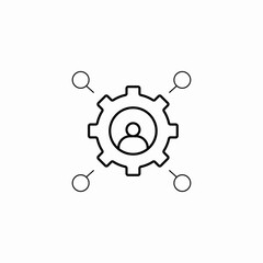 user management distributed icon sign vector