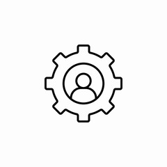 user settings gear icon sign vector