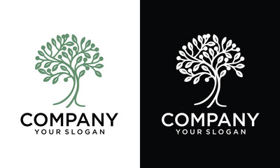 Creative Abstract tree company logo template
