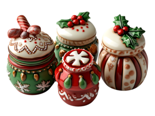 Christmas Cookie Jar on Transparent png