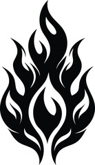 Black flame tattoo and pattern with PNG, JPEG