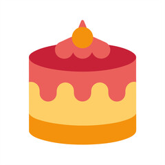 Cake vector illustration on transparent background for web and graphic design