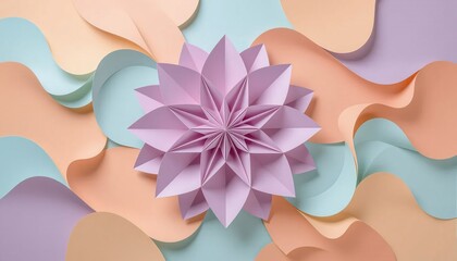 Delicate lilac bloom amidst pastel waves