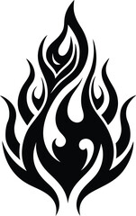 Black flame tattoo and pattern with PNG, JPEG