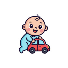 Naklejka premium cute baby icon very cool design
