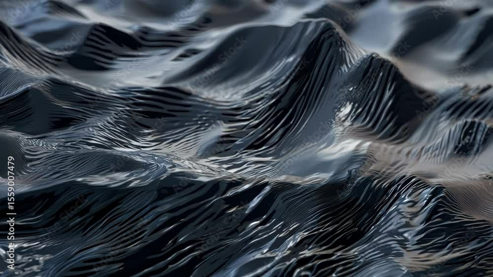 Poster scientific abstraction with futuristic textured tissue waves. tech background with close-up wave bio