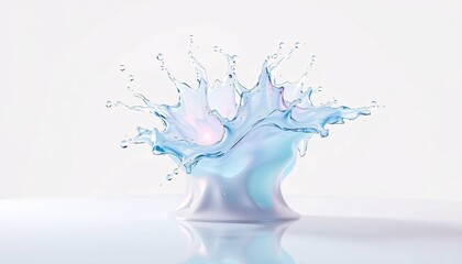 Liquid crown bursting with vibrant energy