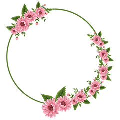 floral frame with flowers