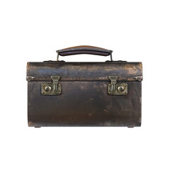 Vintage brown leather suitcase