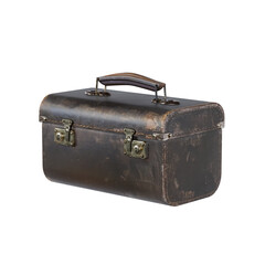 Vintage brown leather suitcase