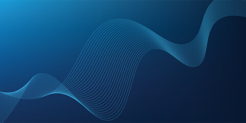 Futuristic technology background.Blue line wave light screen abstract illustration.