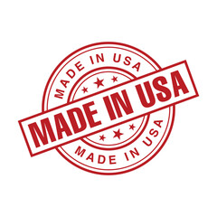 Made in USA Rubber Stamp Vector Template