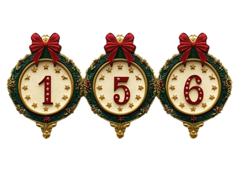 Christmas Countdown Sign on Transparent png