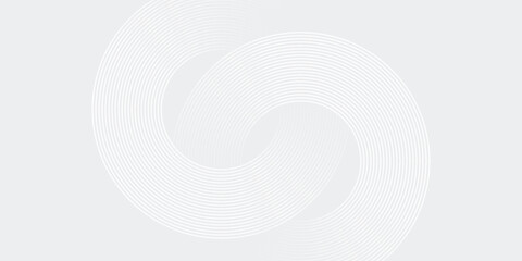 Abstract white glowing geometric lines on gray background. Modern shiny blue circle lines pattern. Futuristic technology concept. Suit for cover, poster modern