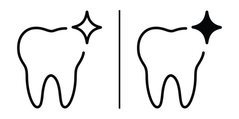 Dental Hygiene Concept: A clean and healthy tooth shines brightly next to a dull tooth, representing the visual difference between healthy and unhealthy oral hygiene.