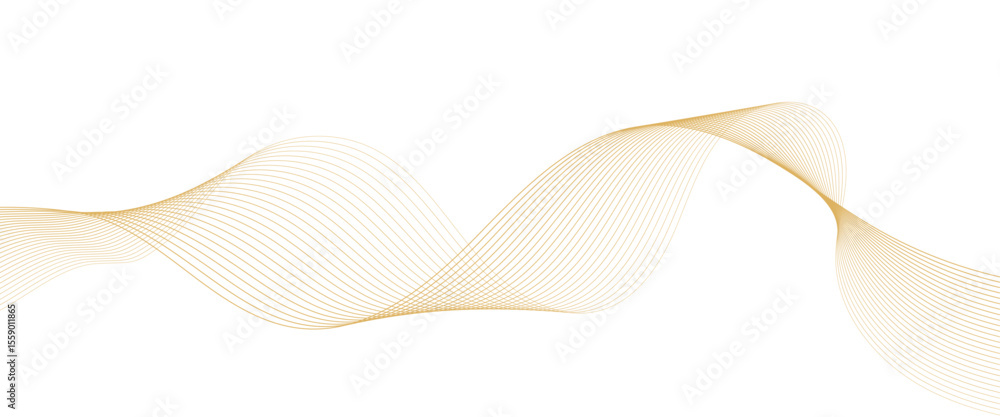 Aufkleber vector abstract golden wave line technology concept lines with flowing background