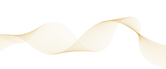Vector abstract golden wave line technology concept lines with flowing background