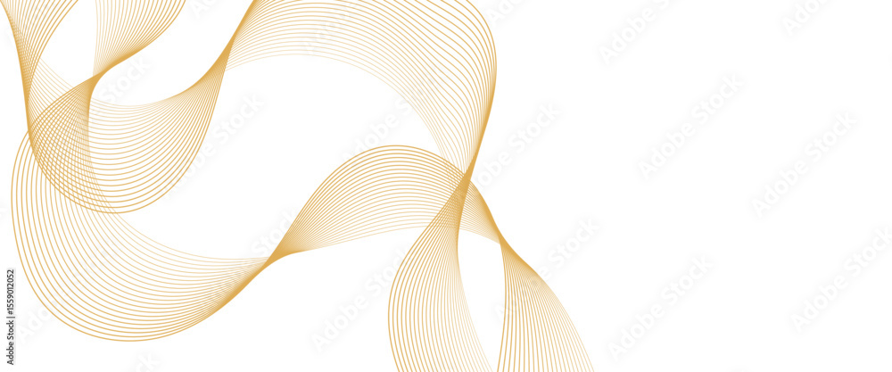 Aufkleber vector abstract golden wave line technology concept lines with flowing background