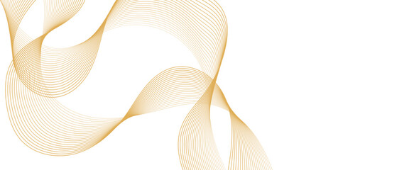 Vector abstract golden wave line technology concept lines with flowing background