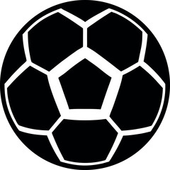 Fototapeta premium Soccer Ball Silhouette Vector