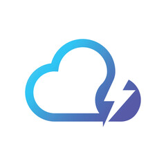 Simple cloud icon design for weather forecasts digital storage and cloud computing