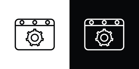 Software icon in thin stroke and flat style.