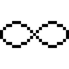 Pixel Art infinity Symbol – Infinity icon in 8-bit style 